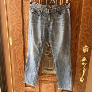 Old Navy The Diva Blue Low Rise Distressed Skinny Jeans size 4